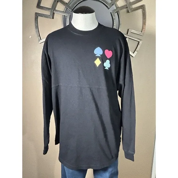 Spirit Jersey WildCard Las Vegas Casino long sleeve shirt Small S black 2 Sided - Picture 2 of 13